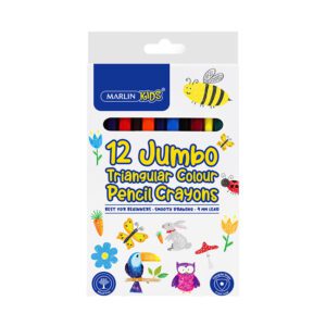 Marlin colour pencil jumbo triangular kids box 12's