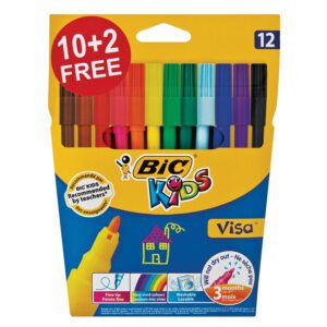 Bic fibre pens standard visa wlt 10 + 2 free