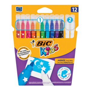 Bic crayons twister wax kids turn n colour asst 12's