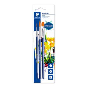 Staedtler paintbrush synthetic staedtler asst set 3