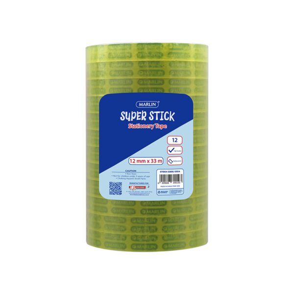 Marlin tape clear 12x33 lrg core pk 12