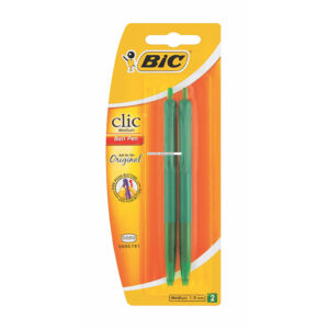 Bic pen bpn retr m 1.0 clic green crd 2