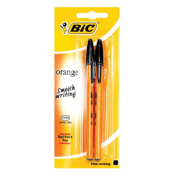 Bic pen bpn f 0.7 orange black / blue crd 2