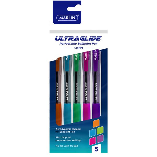 Marlin pen bpn retr f 0.7 ultraglide neon asst wlt 5