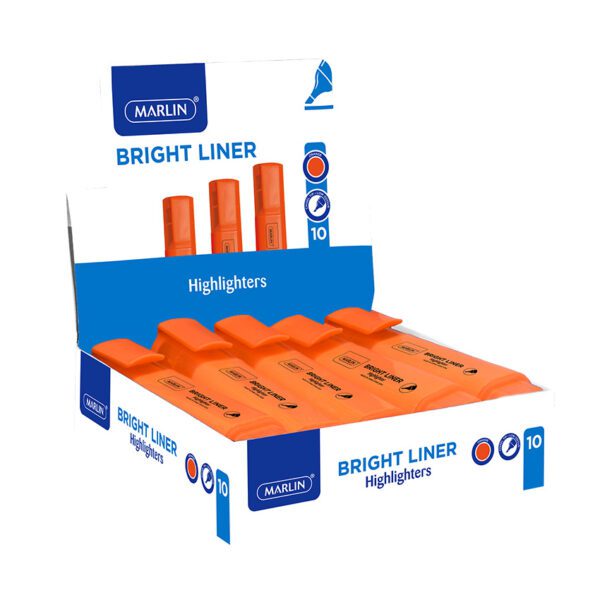 Marlin highlighter bright liners orange 10's