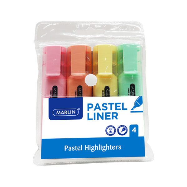 Marlin highlighter pastel liners asst pastel wlt 4
