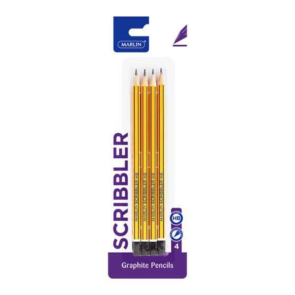 Marlin pencil scribbler blue / yellow hb crd 4