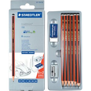 Staedtler pencil sketch set tradition 110 6 piece