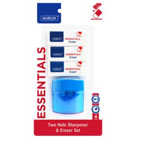 Marlin sharpener value pack sharpener + eraser crd 4