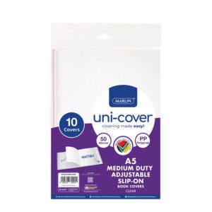 Marlin cover pre-cut pp adjust a5 m/d 50mic clear 10pk