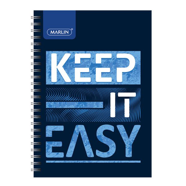 Marlin notebook a5 140pg side spiral asst design