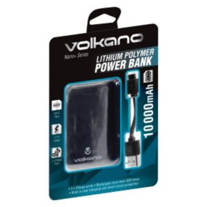 Volkano powerbank 10k mah nano+ series black