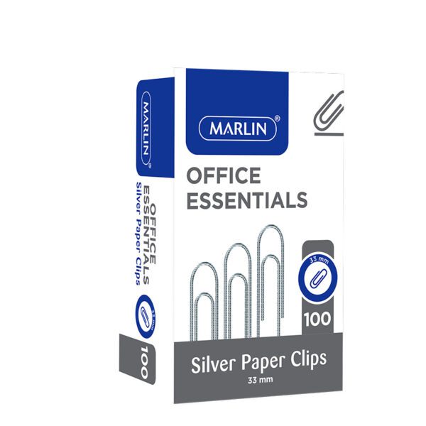 Marlin clips paperclip 33mm silver