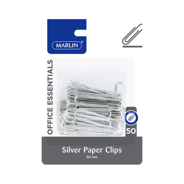 Marlin clips paperclip 50mm giant silver crd