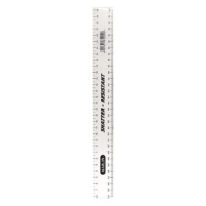 Marlin ruler plastic 30cm clear 10's edo