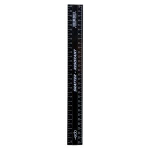 Marlin ruler plastic 30cm black 10's edo