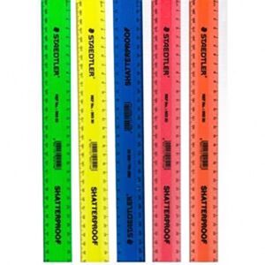 Staedtler ruler plastic 30cm shatterproof colour