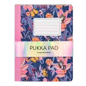 Pukka bloom composition a4 soft cover 140pg f/m asst covers
