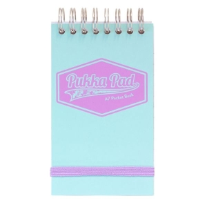 Pukka pastel notebook a7 100pg top spiral pocket teal
