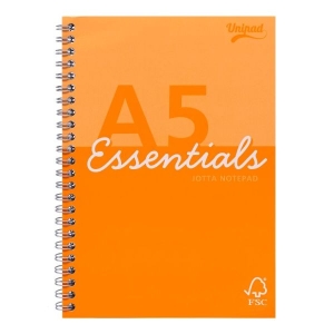 Notepad a5 soft cov 160pg side spiral jotta pink/orange
