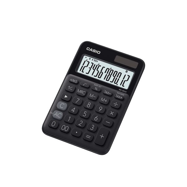 Casio calculator desktop mini 12 dig black