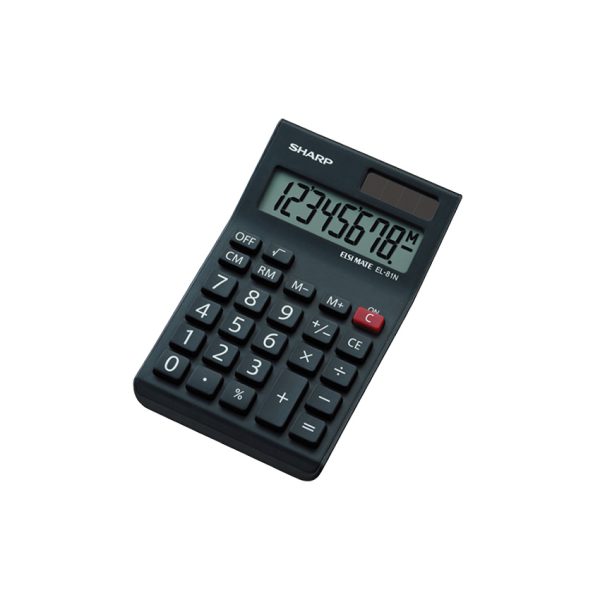 Sharp calculator desktop 8 dig (disc)