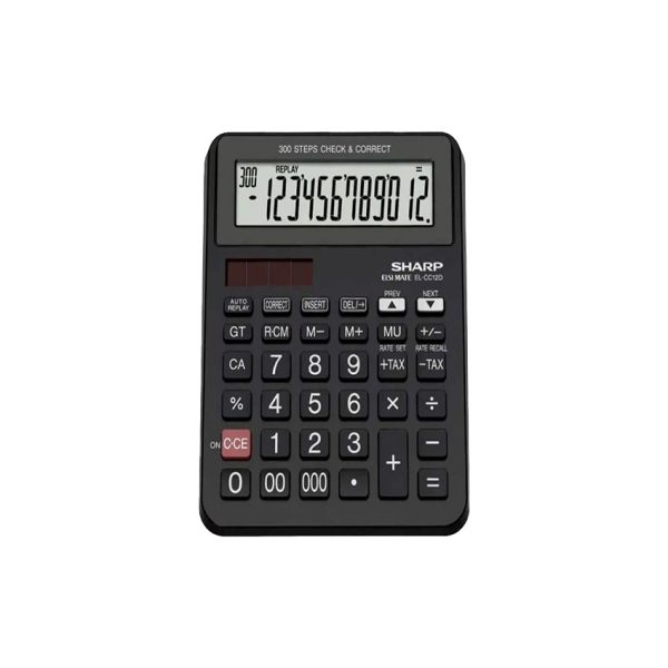 Sharp calculator desktop large 12 dig black