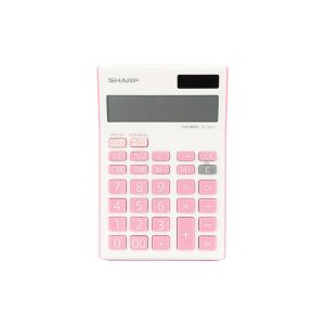 Sharp calculator desktop 12 dig white/pink (disc)