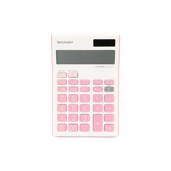 Sharp calculator desktop 12 dig white/pink (disc)