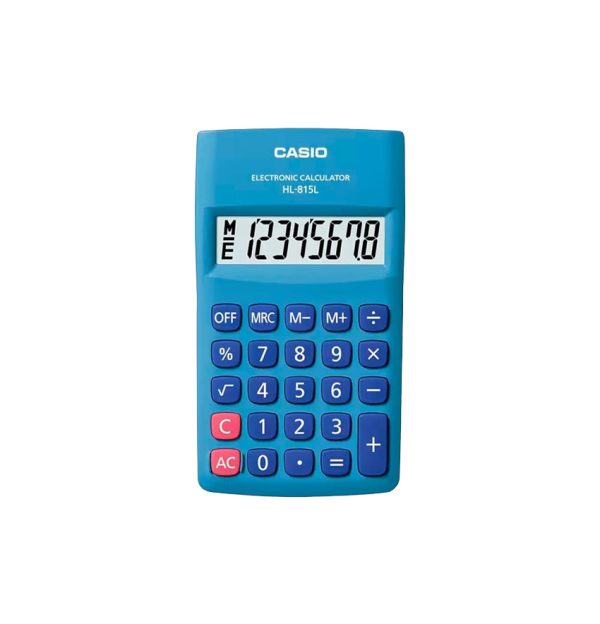 Casio calculator student 8 dig blue