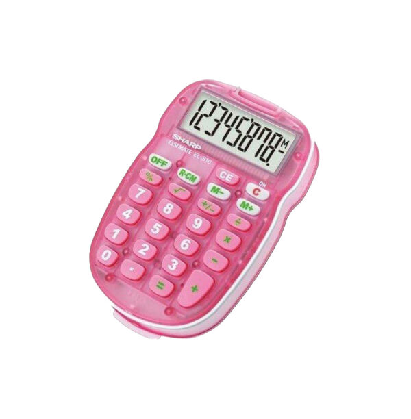 Sharp calculator student mini 8 dig pink