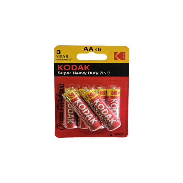 Kodak battery aa super heavy duty zinc crd 4+2
