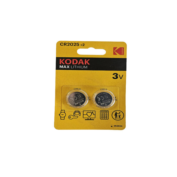 Kodak battery cr2025 max coin lithium crd 2