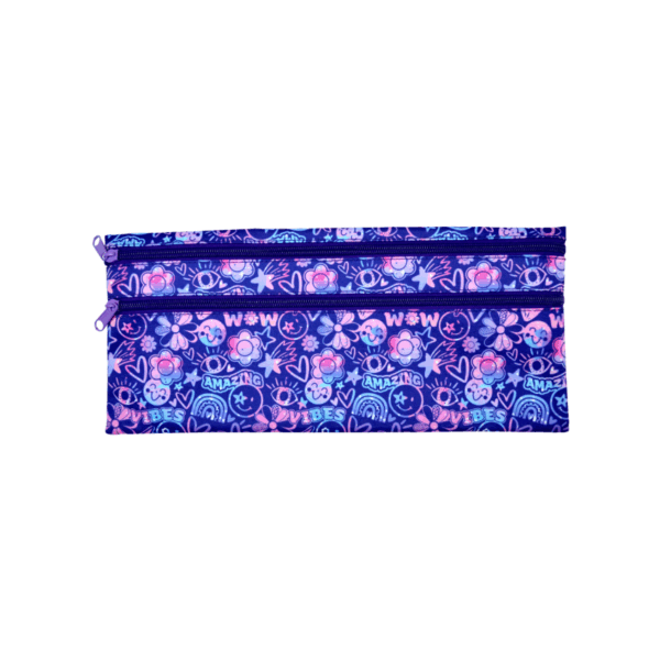 Colour Me Pencil Bag Double Zip 33cm Vibes