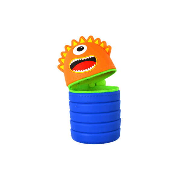 Colour Me Pencil Bag Silicone Monster 12cm Orange
