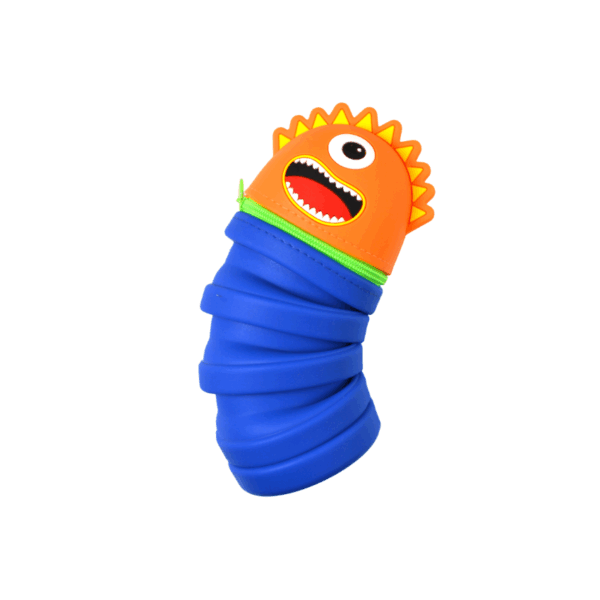 Colour Me Pencil Bag Silicone Monster 12cm Orange - Image 2