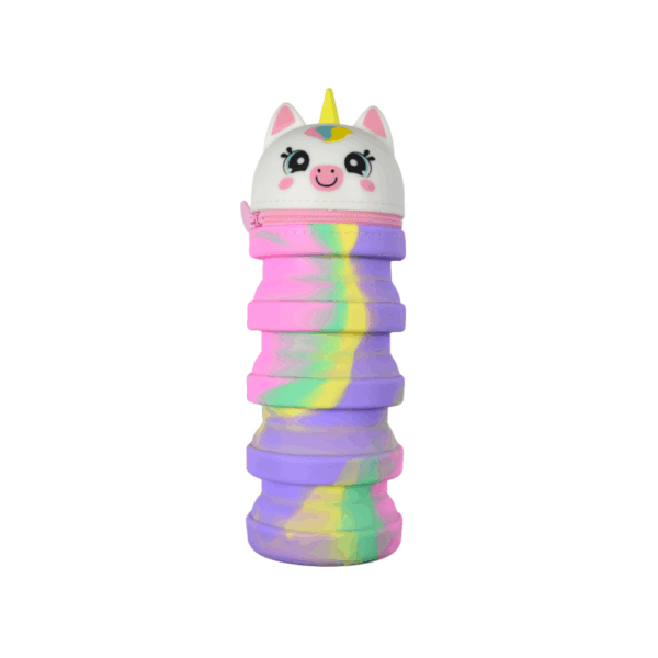 Colour Me Pencil Bag Silicone Unicorn 12cm White - Image 2